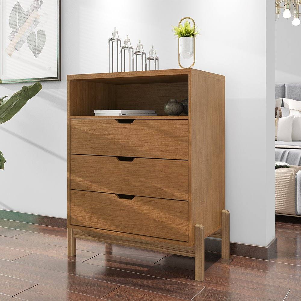 Cômoda com 03 Gavetas e 01 Nicho Antares Cedro